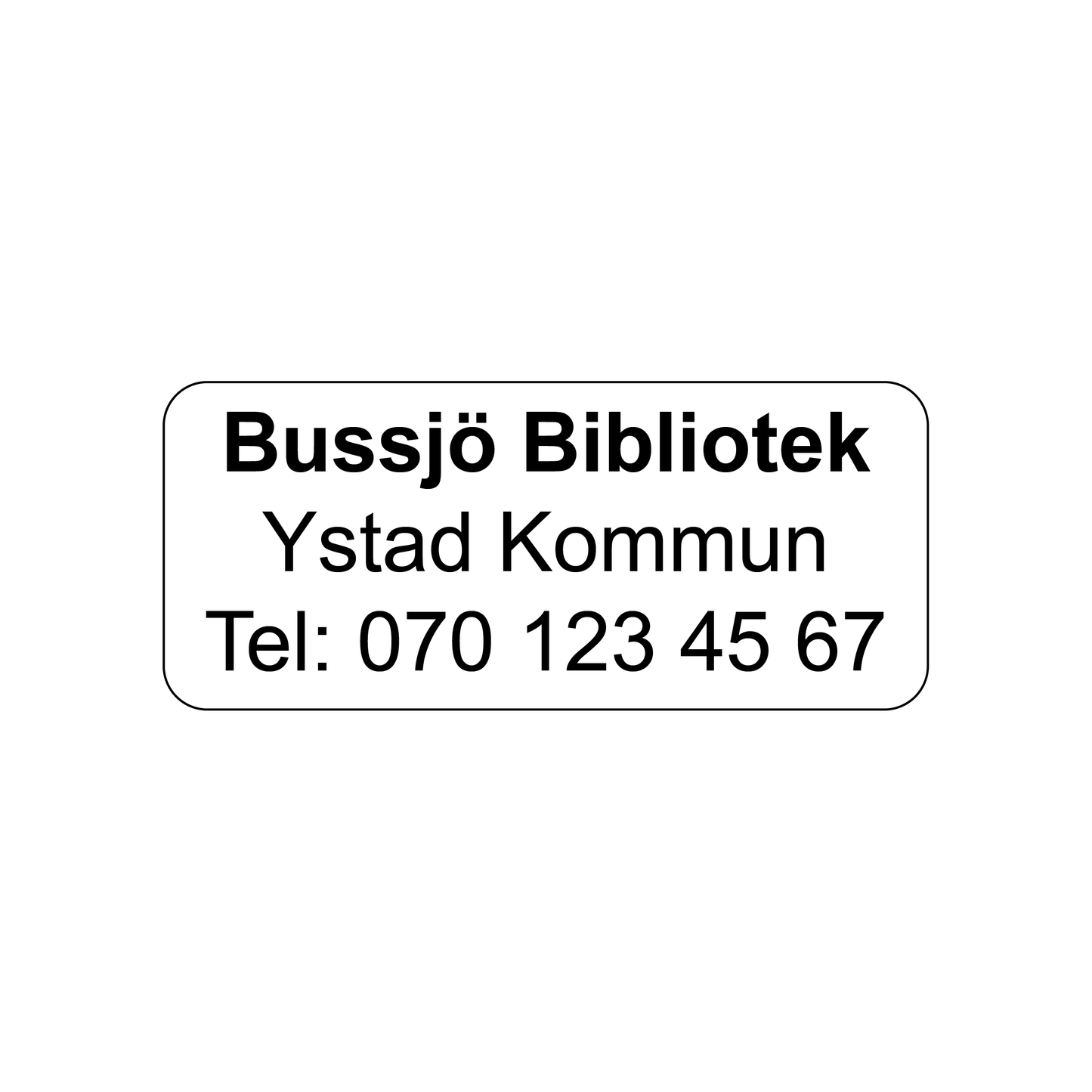 Biblioteksetikett - 15x35mm