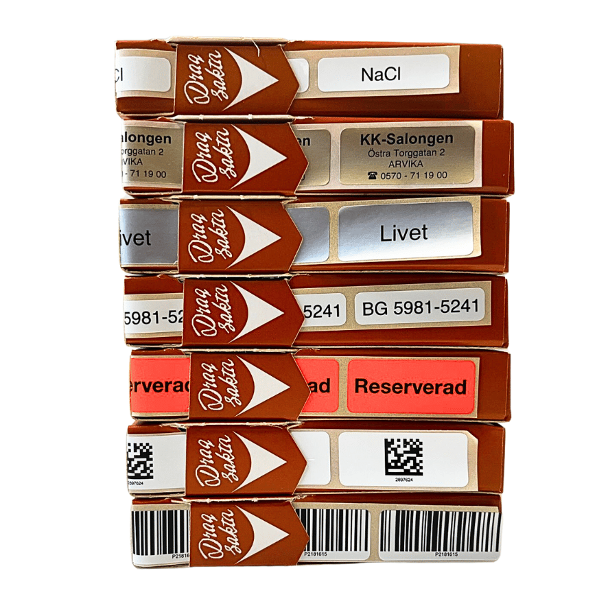 15x35mm Etikett