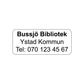 Biblioteksetikett - 15x35mm